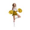 Hooshing 2PCS Gold Pom Poms Cheerleading Holographic Spot with Baton Handle for Girls Kids Team Spirit Sports Cheering view 3