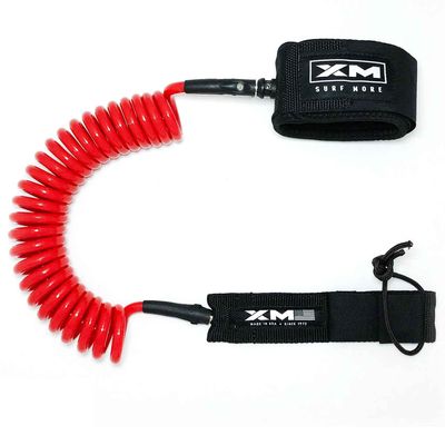XM Stand-UP Paddle (SUP) 6ft-12ft Leash, Regular Cord Thickness (.270in), Key Pocket, Unbreakable Swivels, Detachable Railsaver, Made in USA
