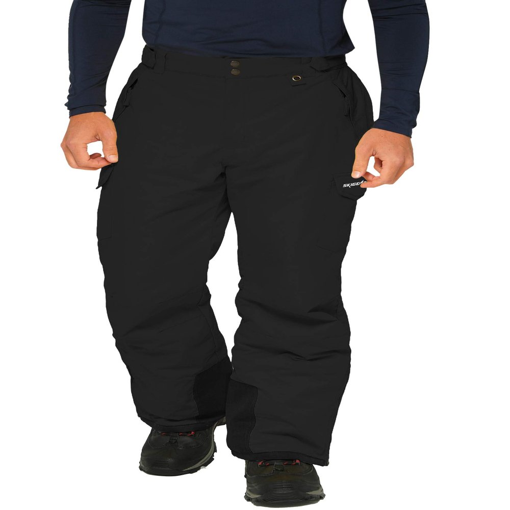 SkiGear Men's Snow Sports Cargo Pants, Black, 3X-Large/32" Inseam