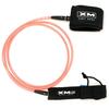 XM SURF MORE Premium Surfboard Leash, 5.5ft, Made in USA, Regular Cord Thickness (.270in), Key Pocket, Unbreakable Swivels, Detachable Railsaver, Coral Leash, Black Strap, Kink-Free [3 Year Warranty] view 1