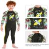 Kids Girls Boys Wetsuit Full Body Neoprene Thermal Swimsuit 2.5MM for Toddler Youth Children Teen, Long Sleeve Child Scuba Diving Surf Suit One Piece Sun Protection for Water Sports (Grey, M) view 2