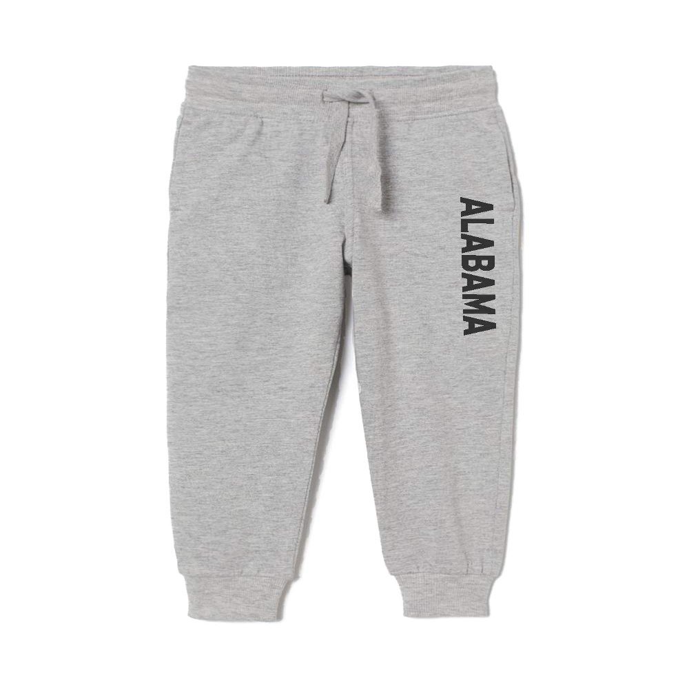 Daxton Adult Unisex Basic Jogger Sweatpants USA Cities States Side Letters - Alabama, 2XL