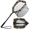 PLUSINNO Floating Fishing Net for Steelhead, Salmon, Fly, Kayak, Catfish, Bass, Trout Fishing, Rubber Coated Landing Net for Easy Catch & Release, Compact & Foldable for Easy Transportation & Storage view 1