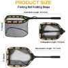 PLUSINNO Floating Fishing Net for Steelhead, Salmon, Fly, Kayak, Catfish, Bass, Trout Fishing, Rubber Coated Landing Net for Easy Catch & Release, Compact & Foldable for Easy Transportation & Storage view 3