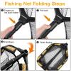 PLUSINNO Floating Fishing Net for Steelhead, Salmon, Fly, Kayak, Catfish, Bass, Trout Fishing, Rubber Coated Landing Net for Easy Catch & Release, Compact & Foldable for Easy Transportation & Storage view 4
