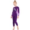 Kids Girls Boys Wetsuit Full Body Neoprene Thermal Swimsuit 2.5MM for Toddler Youth Children Teen, Long Sleeve Child Scuba Diving Surf Suit One Piece Sun Protection for Water Sports (Purple, L) view 3