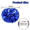 Hooshing 2PCS Blue Pom Poms Cheerleading Holographic Spot Cheer Pompoms with Baton Handle for Team Spirit School Sports Cheering view 2