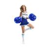 Hooshing 2PCS Blue Pom Poms Cheerleading Holographic Spot Cheer Pompoms with Baton Handle for Team Spirit School Sports Cheering view 3