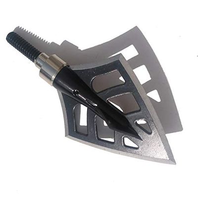 AMEYXGS 6pcs/12pcs Archery Hunting Arrowheads Blade Broadhead Screw in Arrow Tips Detachable Arrow for Hunting Outdoor Shooting Target Practice Accessories and Box (Type 13, 6 pcs)