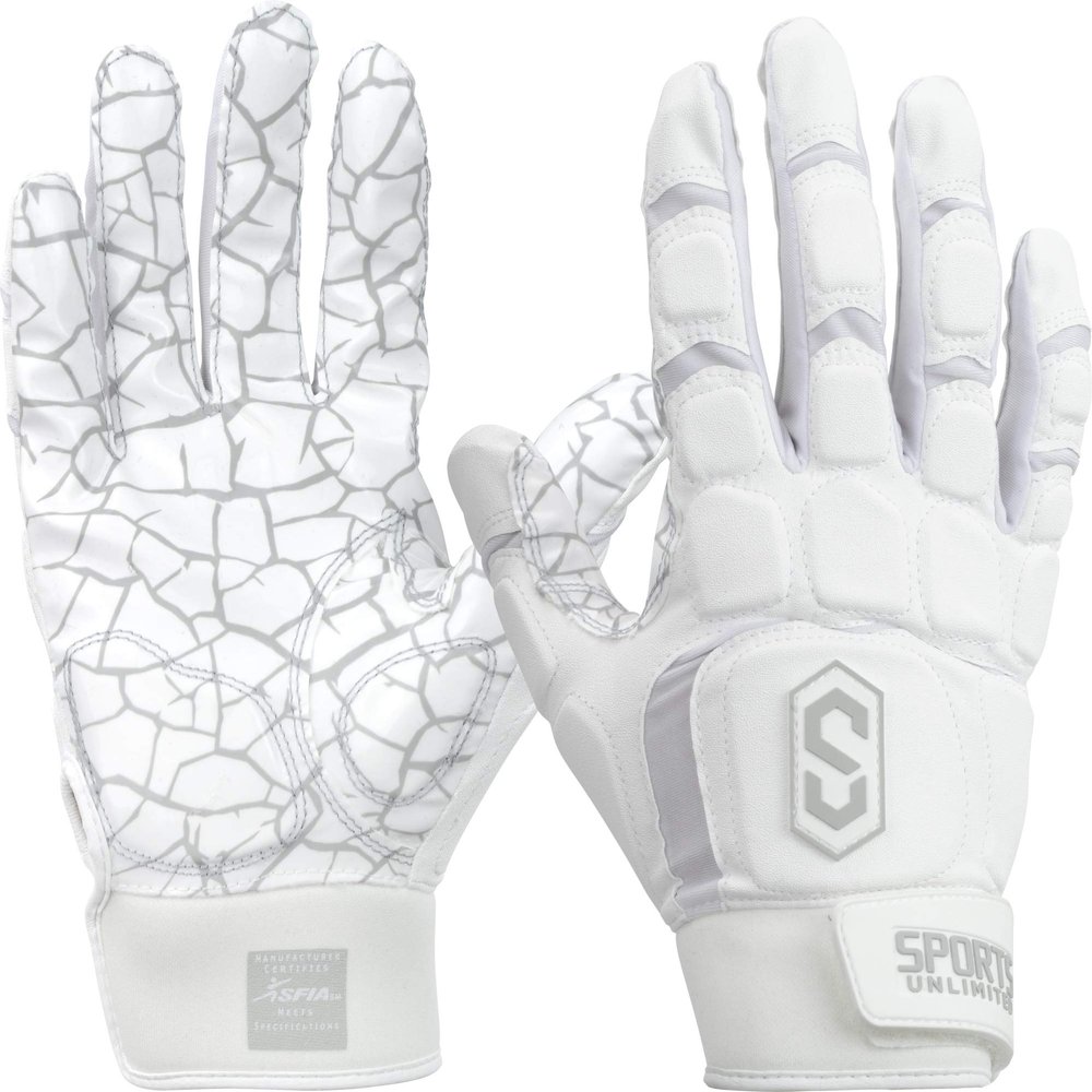 Sports Unlimited Max Clash Lineman Adult/Youth Padded Football Gloves, Lineman Football Gloves, Men's and Boys Offensive/Defensive Line