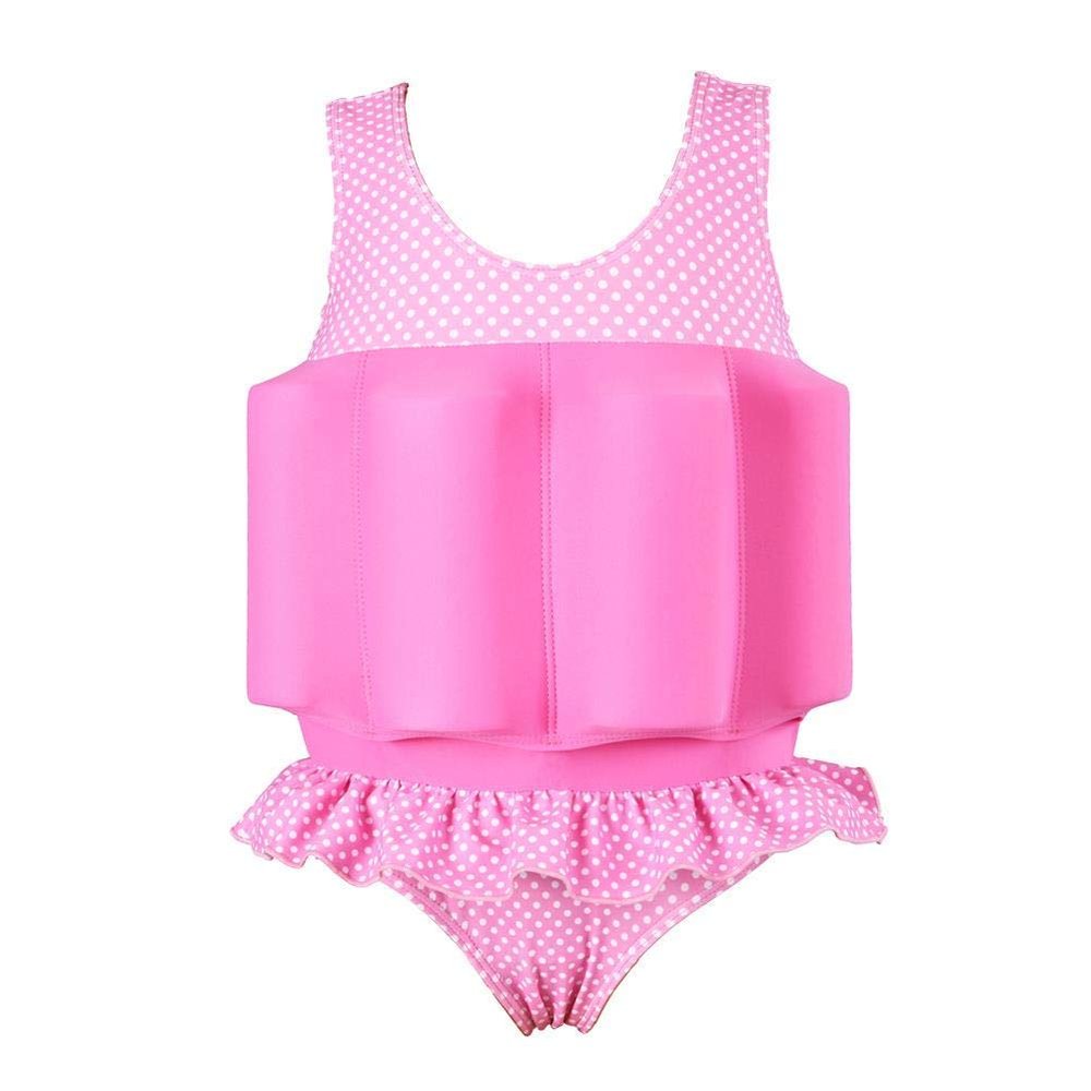 Kids Baby Floatation Swimsuit with Adjustable Buoyancy Float Suit Swim Vest One Piece Floating Swimwear for Boys Girls Toddler Learn to Swimming Bathing Suit Beachwear Pink 18-24 Months