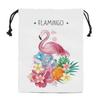 Flamingo Drawstring Storage Bags - Gym & Towel Bags with Pineapple Design view 1