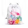 Flamingo Drawstring Storage Bags - Gym & Towel Bags with Pineapple Design view 2