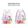 Flamingo Drawstring Storage Bags - Gym & Towel Bags with Pineapple Design view 4