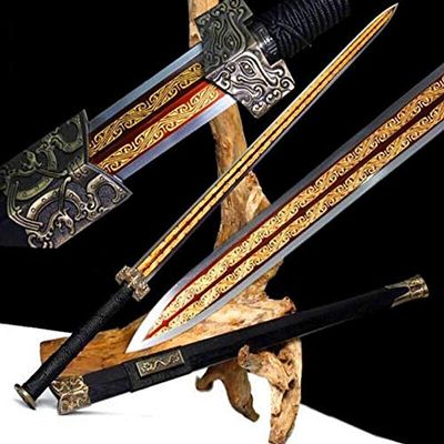 GLW Sword Handmade HanJian Sword Katana Sharpen 1095High Carbon Steel Blade Full Tang
