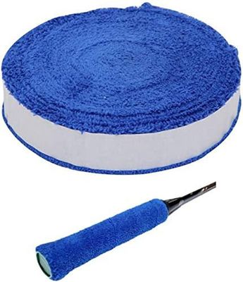 ITODA Badminton Tennis Racket Towel Hand Glue,Cotton Anti-Skid Sweat Tape Badminton Racket OverGrip Sweatband Tape Wraps (Blue)