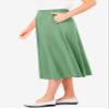 Woman Within Plus Size Petite 7-Day Knit A-Line Skirt - 6XP, Sage view 3