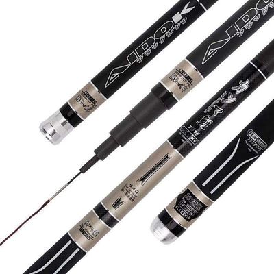 ZFF Fishing Rod Spinning Ultralight Super Hard Carbon Fiber Telescopic Hand Pole Long Section for Carp (Size : 4.8m)