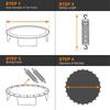 ExacMe 6.6 Foot Jumping Mat for 8 Foot Frame Trampoline, 48 V-Rings, Fit 5.5" Springs, T08JM view 2