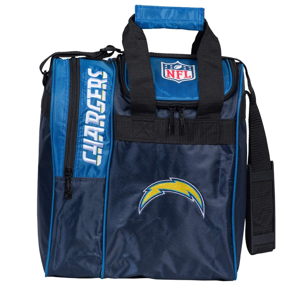 KR Strikeforce NFL Los Angeles Chargers Single Bowling Ball Tote Bag with Shoe Compartment