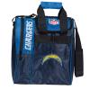 KR Strikeforce NFL Los Angeles Chargers Single Bowling Ball Tote Bag with Shoe Compartment view 1