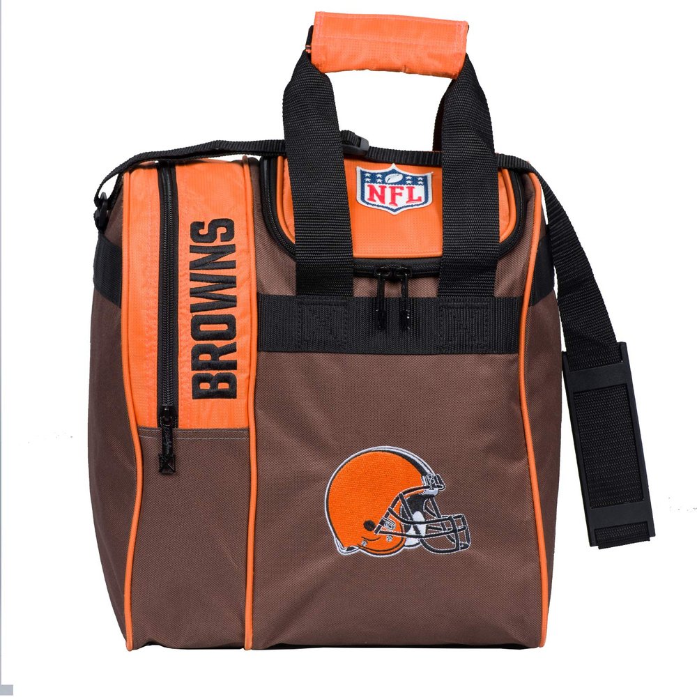KR Strikeforce NFL Cleveland Browns Single Bowling Ball Tote Bag with Shoe Compartment