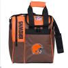 KR Strikeforce NFL Cleveland Browns Single Bowling Ball Tote Bag with Shoe Compartment view 1