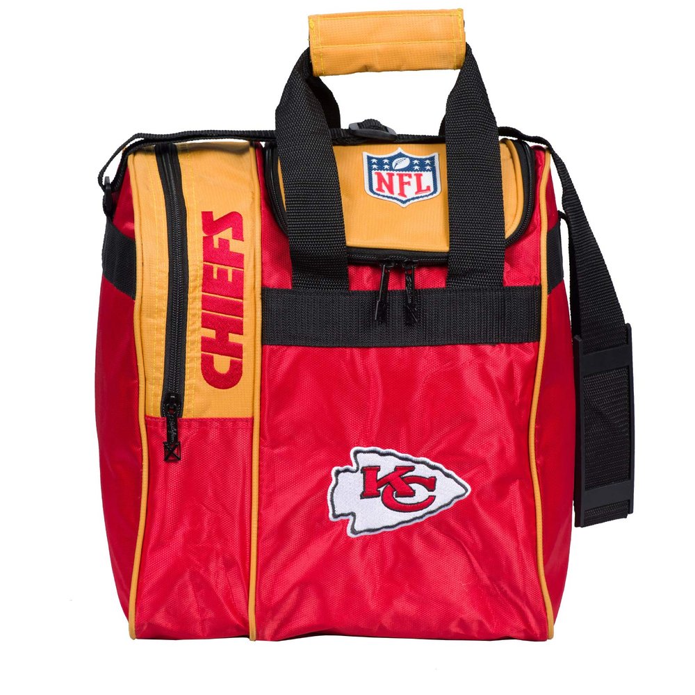 KR Strikeforce NFL Kansas City Chiefs Single Bowling Ball Tote Bag with Shoe Compartment