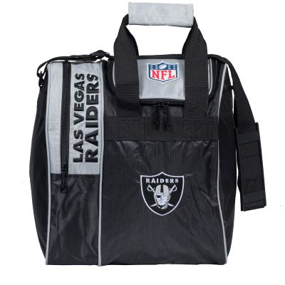 KR Strikeforce NFL Las Vegas Raiders Single Bowling Ball Tote Bag with Shoe Compartment