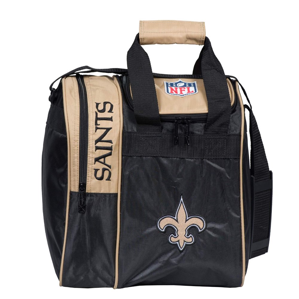 KR Strikeforce NFL New Orleans Saints Single Bowling Ball Tote Bag with Shoe Compartment