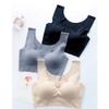 2 PCS Women's Aerobics Gym Dance Yoga Vest Sports Bra Top Vest Anti-Shock Bra Without Steel Ring Yellow + Green/XL view 3