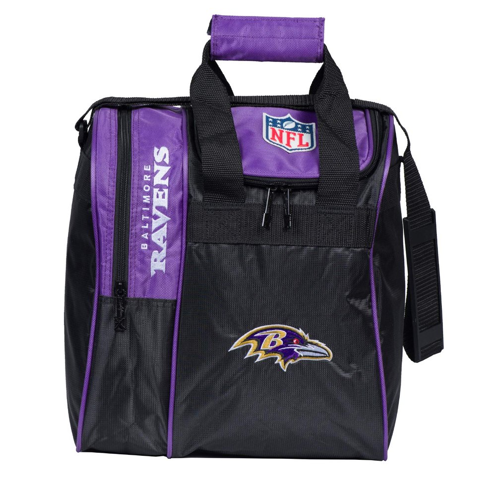 KR Strikeforce NFL Baltimore Ravens Single Bowling Ball Tote Bag with Shoe Compartment