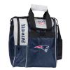 KR Strikeforce NFL New England Patriots Single Bowling Ball Tote Bag with Shoe Compartment view 1