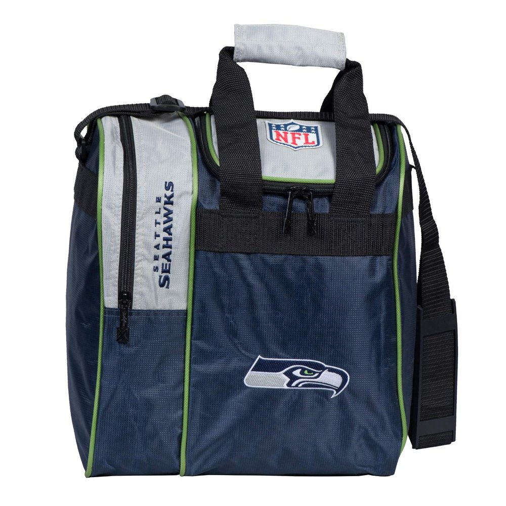 KR Strikeforce NFL Seattle Seahawks Single Bowling Ball Tote Bag with Shoe Compartment