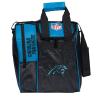 KR Strikeforce NFL Carolina Panthers Single Bowling Ball Tote Bag with Shoe Compartment view 1