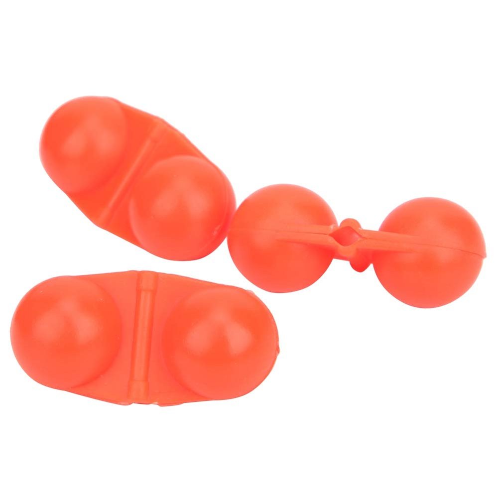 40Pcs Portable ABS Double Rattle Sea Fishing Attractor Beads Accessory for Luring Fish(red)