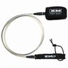 XM SURF MORE Premium Surfboard Leash, 7ft, Made in USA, Comp Cord Thickness (0.220in), Key Pocket, Unbreakable Swivels, Detachable Railsaver, Smoke Leash, Black Strap, Kink-Free [3 Year Warranty] view 1