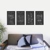 - Pilates Studio Exercise Patent Poster Art - Pilates Wall Art - Fitness Decor - Set of 4-11 x 14 Framed Prints view 2