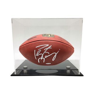 OnDisplay Deluxe UV-Protected Football/Rugby Ball Display Case - Luxury Clear Acrylic Memorabilia Case