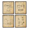 - Pilates Studio Exercise Patent Poster Art - Pilates Wall Art - Fitness Decor - Set of 4-8 x 10 Framed Prints view 1