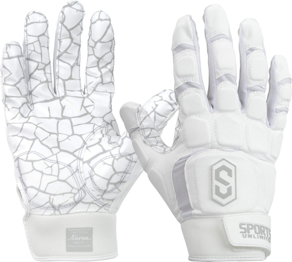 Sports Unlimited Max Clash Lineman Adult/Youth Padded Football Gloves, Lineman Football Gloves, Men's and Boys Offensive/Defensive Line