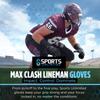 Sports Unlimited Max Clash Lineman Adult/Youth Padded Football Gloves, Lineman Football Gloves, Men's and Boys Offensive/Defensive Line view 2