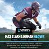 Sports Unlimited Max Clash Lineman Adult/Youth Padded Football Gloves, Lineman Football Gloves, Men's and Boys Offensive/Defensive Line view 2