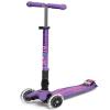 Micro Kickboard - Maxi Deluxe Foldable LED - Three Wheeled, Lean-to-Steer, Fold-to-Carry Swiss-Designed Micro Scooter for Kids with Motion-Activated Light-Up Wheels for Ages 5-12 (Purple) view 1