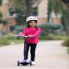 Micro Kickboard - Maxi Deluxe Foldable LED - Three Wheeled, Lean-to-Steer, Fold-to-Carry Swiss-Designed Micro Scooter for Kids with Motion-Activated Light-Up Wheels for Ages 5-12 (Purple) view 2