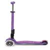 Micro Kickboard - Maxi Deluxe Foldable LED - Three Wheeled, Lean-to-Steer, Fold-to-Carry Swiss-Designed Micro Scooter for Kids with Motion-Activated Light-Up Wheels for Ages 5-12 (Purple) view 3