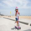 Micro Kickboard - Maxi Deluxe Foldable LED - Three Wheeled, Lean-to-Steer, Fold-to-Carry Swiss-Designed Micro Scooter for Kids with Motion-Activated Light-Up Wheels for Ages 5-12 (Berry Red) view 4