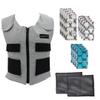 Glacier Tek Sports Cool Vest Bundle, with Biobased Cooling Packs Plus Booster Pack Set Lgray view 1