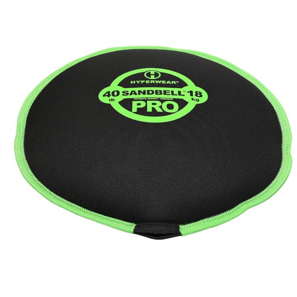 Hyperwear SandBell PRO  Premium Soft Sandbag Weight (40 lb  Green)
