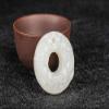 and The Tian Jade PiXiu Peace Button Pendant Male Kaiguang Peace Protection White Jade Leather Qiu Jade Pendant Lady Lovers Necklace view 2